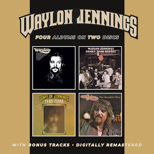 Waylon Jennings - Lonesome, On'ry & Mean / Honky Tonk Heroes / This Time / The Ramblin' Man + Bonus Tracks [Compact Discs] Uk - Import