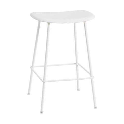 Tabouret De Bar 65cm Blanc Piétement Tubes Fiber - Muuto