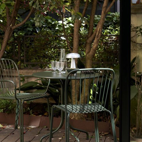 Chaise De Jardin En Acier Vert Bronze Thorvald Sc94 - &tradition