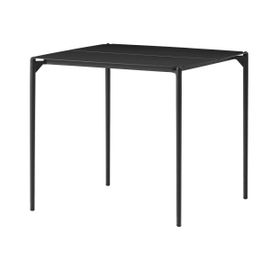 Table À Manger Carrée En Acier Noir 80 X 80 Cm Novo - Aytm