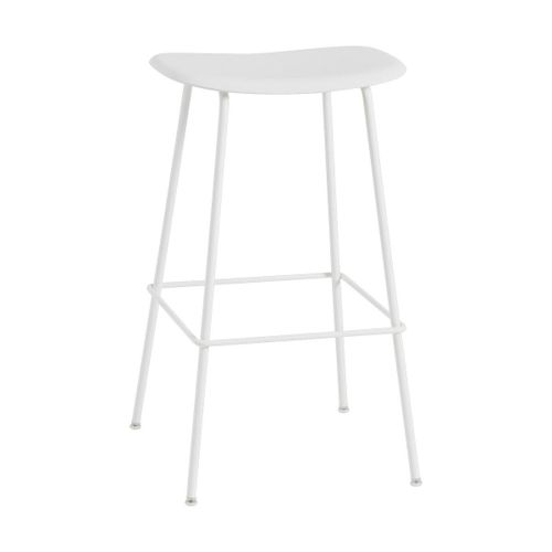 Tabouret De Bar 75 Cm Blanc Piétement Tubes Fiber - Muuto