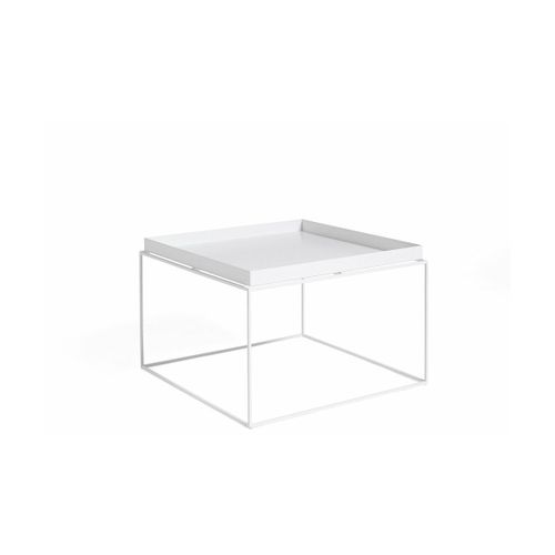 Table Basse Carrée En Métal Blanc 60 X 60 X 39 Cm Tray - Hay