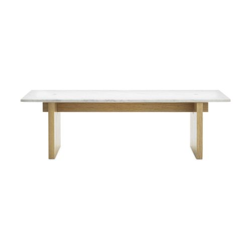 Table Basse En Chêne Et Marbre Blanc Solid Blanc - Normann Copenhagen