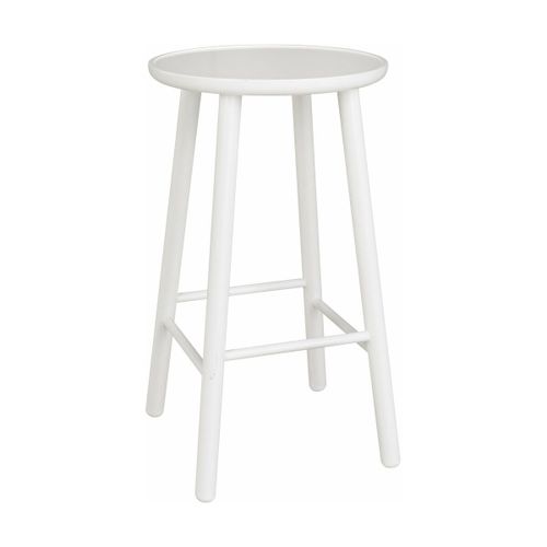 Tabouret De Bar En Bouleau Blanc 63 Cm Zigzag - Hans K