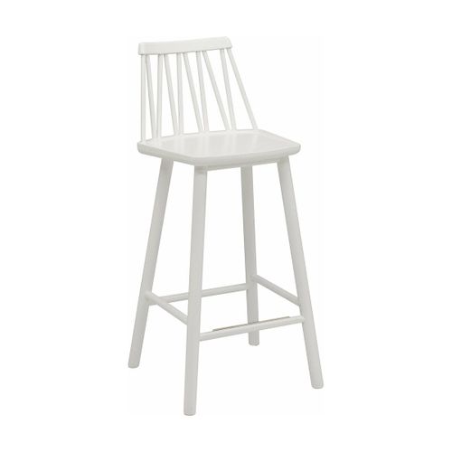 Chaise De Bar En Bouleau Blanc 63 Cm Zigzag - Hans K