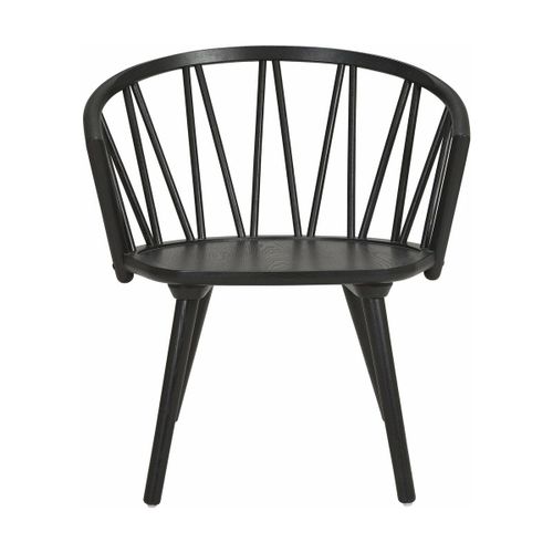 Fauteuil Lounge En Frêne Noir Zigzag - Hans K