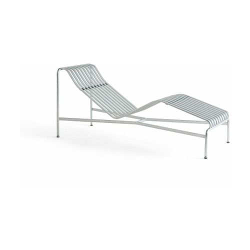 Chaise Longue En Métal Gris Galvanisé Palissade - Hay
