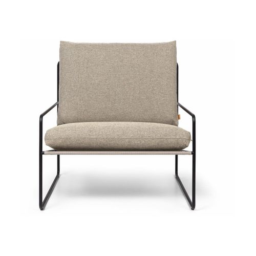 Fauteuil Extérieur Sable Et Métal Noir Desert - Ferm Living