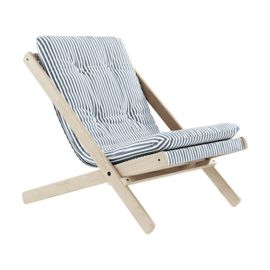 Transat En Bois Bleu Et Blanc Boogie - Karup Design