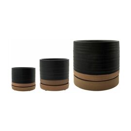 Pot Avec Plateau Hdastu Negro / Natural - House Doctor