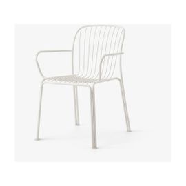 Chaise De Jardin Empilable Avec Accoudoires En Acier Ivoire Thorvald Sc95 - &traditio