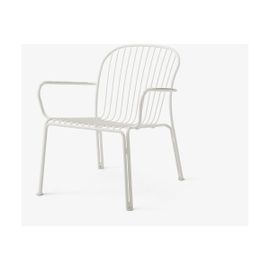 Chaise De Jardin Large Avec Accoudoirs En Acier Ivoire Thorvald Sc101 - &tradition
