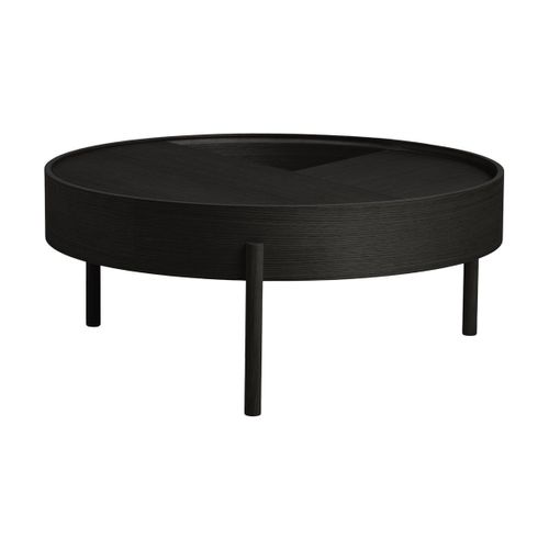 Table Basse En Bois De Frêne Noir 89x38cm Arc - Woud