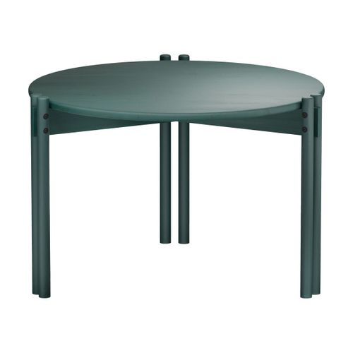 Table Basse Ronde En Pin Vert 60x40cm Sticks - Karup Design