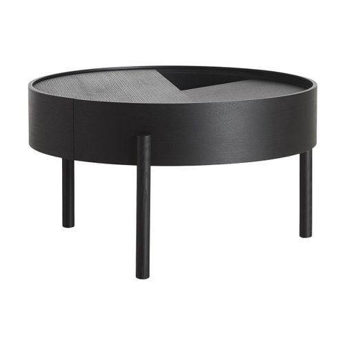 Table Basse En Bois De Frêne Noir 66x38cm Arc - Woud
