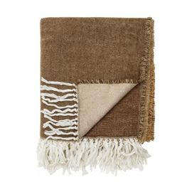 Plaid En Acrylique Marron Ara Throw - Bloomingville