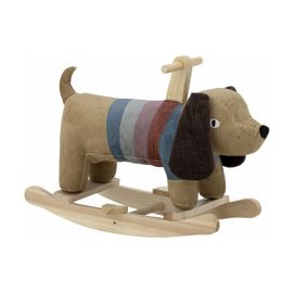 Chien à bascule en polyester marron Charlie - Bloomingville Mini
