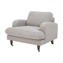 Fauteuil En Polyester Gris Clair Augusta - Bloomingville