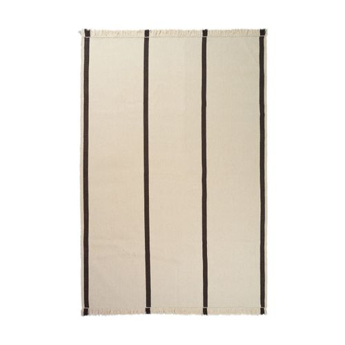 Tapis Rectangulaire Rayé En Laine Café 300x200cm Calm Kelim - Ferm Living