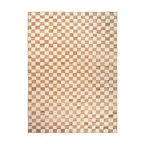 Tapis Rectangulaire À Carreaux En Jute Naturel 140x200cm Check - Ferm Living