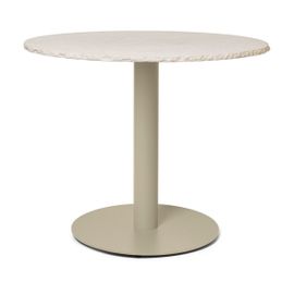 Table À Manger Ronde En Marbre Cachemire 90x72cm Mineral - Ferm Living