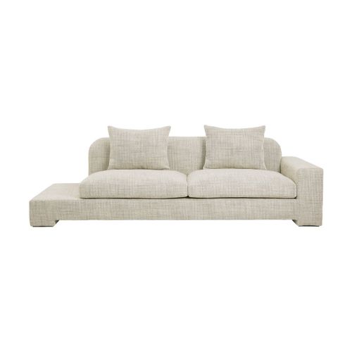 Canapé 2 Places Angle Droit En Polyester Beige Clair Bay - Broste Copenhagen