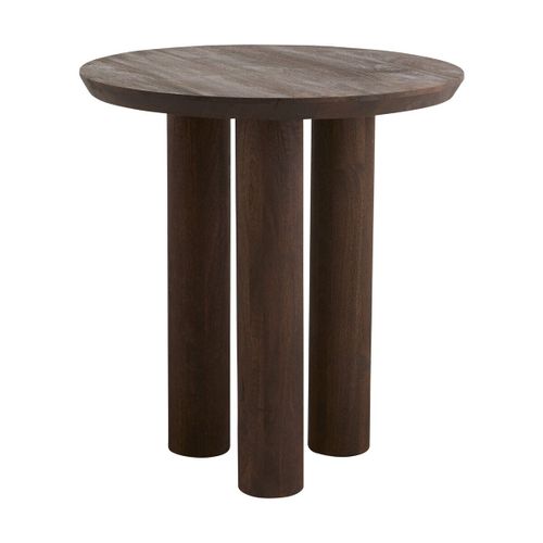 Table À Manger Ronde Haute En Bois De Manguier 70x75cm Helin - Nordal