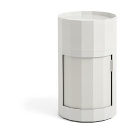 Table De Chevet En Plastique Recyclé Gris À Facettes 38x38x66cm Facet - Hay