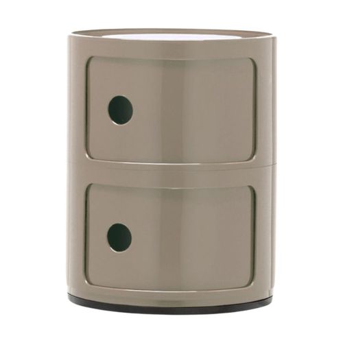 Table De Chevet Dove Grey 2 Tiroirs Componibili - Kartell