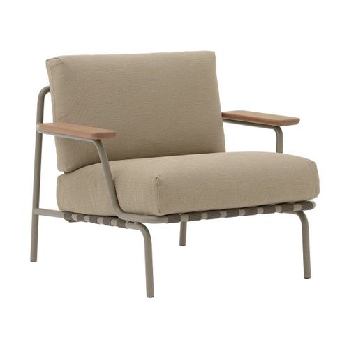 Fauteuil De Jardin En Acier Et Tissu Taupe 73x86,5cm - Muuto