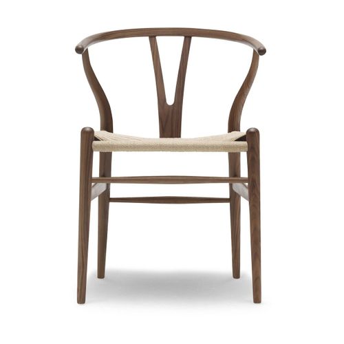 Chaise En Noyer Huilé Et Assise Tissée Naturelle 76cm Ch24 - Carl Hansen & Søn