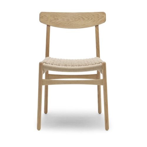 Chaise En Chêne Huilé Et Assise Tissée Naturelle 78,5cm Ch23 - Carl Hansen & Søn