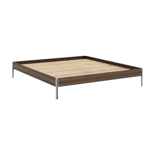 Sommier en acier et pin carob brown 180x200cm Core - Karup Design