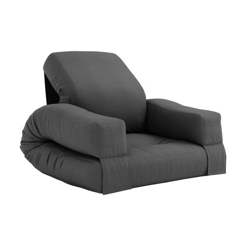 Pouf Fauteuil En Coton Dark Grey 65x78x40cm Mini Hippo - Karup Design