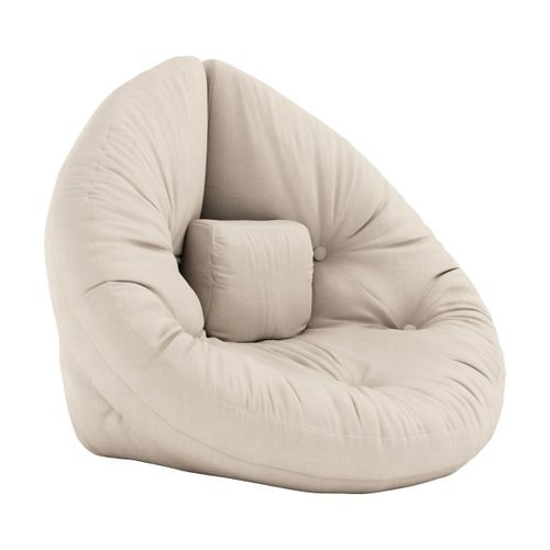 Pouf Fauteuil En Coton Beige 75x80x60cm Mini Nido - Karup Design