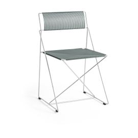 Chaise En Acier Chromé Avec Revêtement En Poudre Vert-Gris 50x45x77cm X-Line - Hay