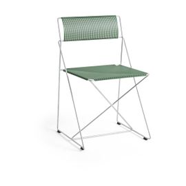 Chaise En Acier Chromé Avec Revêtement En Poudre Vert Poireau 50x45x77cm X-Line - Hay