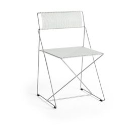 Chaise En Acier Galvanisé Avec Revêtement En Poudre Blanc Craie 50x45x77cm X-Line - H