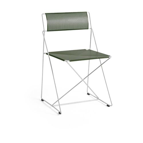 Chaise En Acier Chromé Avec Revêtement En Poudre Kaki 50x45x77cm X-Line - Hay
