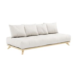 Canapé 2 Places En Pin Et Matelas Coton Natural 200x90cm Senza - Karup Design