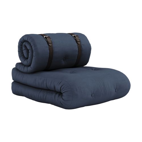 Fauteuil Convertible En Lit De Jour En Coton Navy 95x70x60cm Buckle-Up - Karup Design