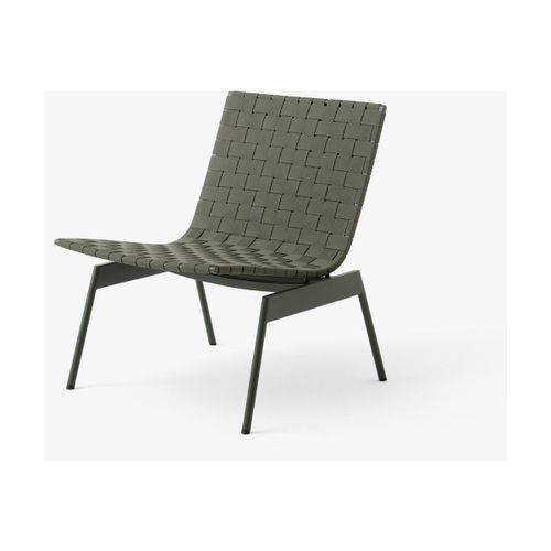 Fauteuil De Jardin En Acier Et Sangles En Polyester Vert Bronze Ville Av44 - &traditi