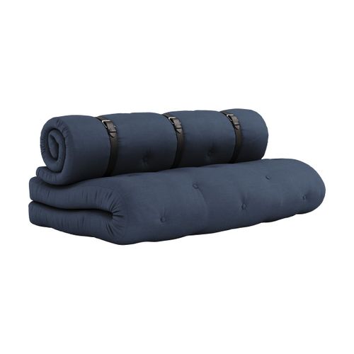 Futon Canapé Convertible En Coton Navy 140x95x60cm Buckle-Up - Karup Design