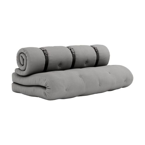 Futon Canapé Convertible En Coton Gris 140x95x60cm Buckle-Up - Karup Design
