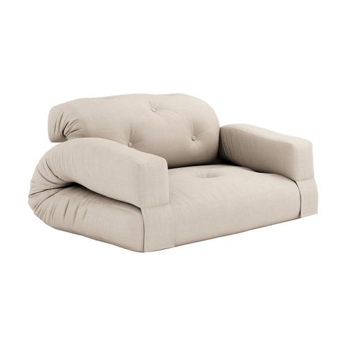 Canapé Convertible En Coton Beige 140x122x70cm Hippo - Karup Design