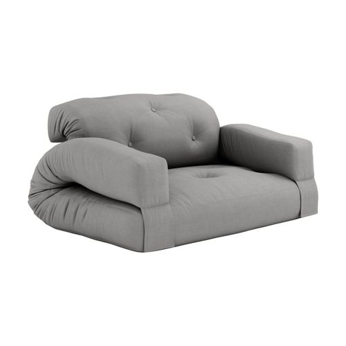 Canapé Convertible En Coton Gris 140x122x70cm Hippo - Karup Design