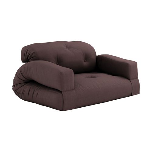 Canapé Convertible En Coton Marron 140x122x70cm Hippo - Karup Design