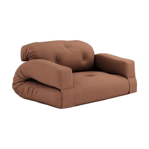 Canapé Convertible En Coton Argile Brune 140x122x70cm Hippo - Karup Design