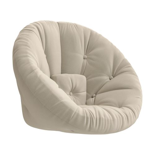 Fauteuil En Coton Beige 85x95x70cm Nido - Karup Design