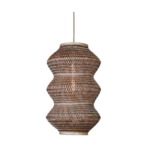 Suspension En Bambou Abat-Jour Naturel Et Marron 40x67cm Barbados - Good & Mojo